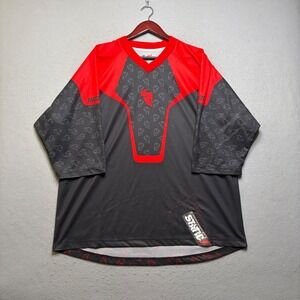 Thor Motocross Jersey Mens XL Red Grey Static‎ Series 2005 Y2K Vintage MX Gear